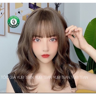 TÓC GIẢ NỮ YURI TRAN [ảnh thật] DÁNG XOĂN LƠI NÂU LẠNH NGĂN 35cm SIÊU XINH TẶNG KÈM LƯỚI TRÙM XỊN