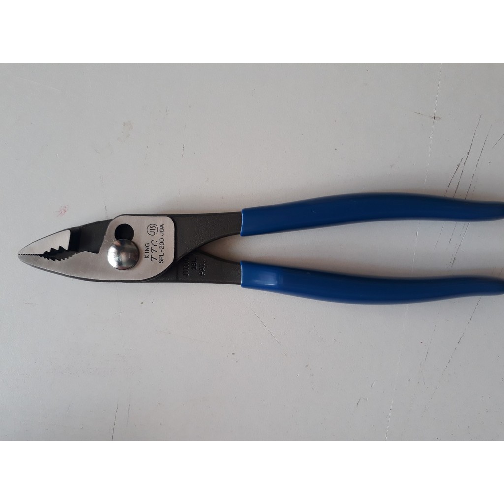 Kìm cá sấu răng cưa chéo loại mỏng cán bọc 200mm S-PL-200XG Tsunoda - Nhật Bản - S-PL-200XG