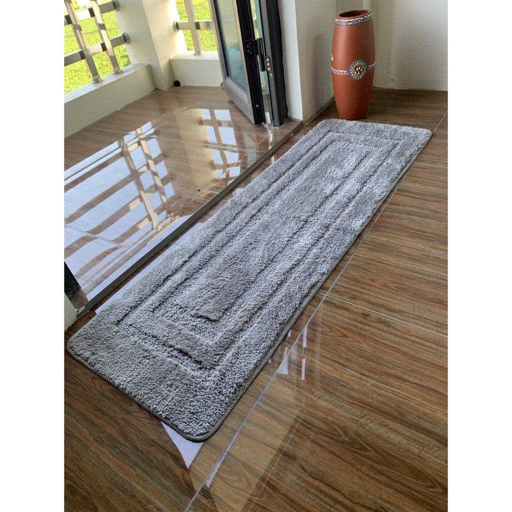 Thảm lau chân, thảm decor [Siêu thấm hút] sợi bông cotton 100% siêu mềm mại-2 kích thước 40x60/40x120cm