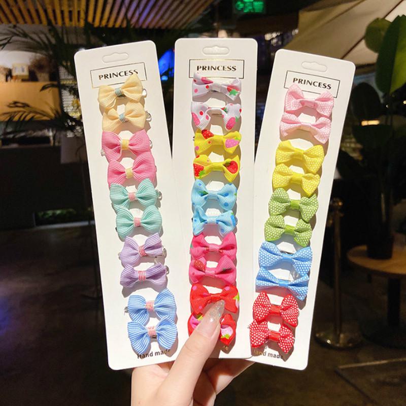 Set 10 Kẹp Tóc Nơ Dễ Thương Cho Bé Gái