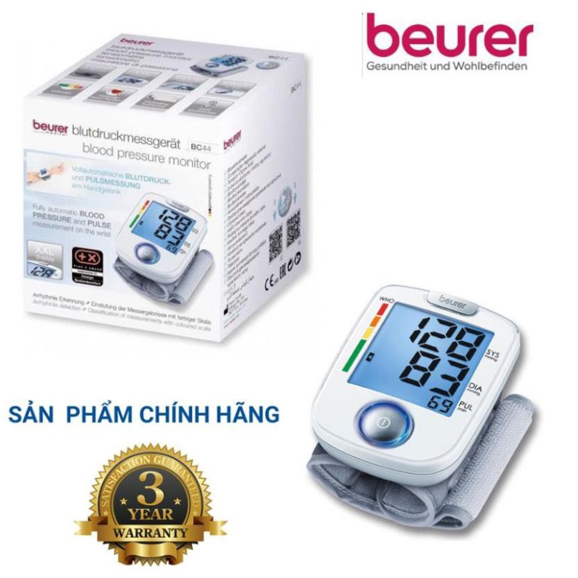 [NHẬP KHẨU ĐỨC] MÁY ĐO HUYẾT ÁP CỔ TAY BEURER BC44 - BẢO HÀNH 3 NĂM