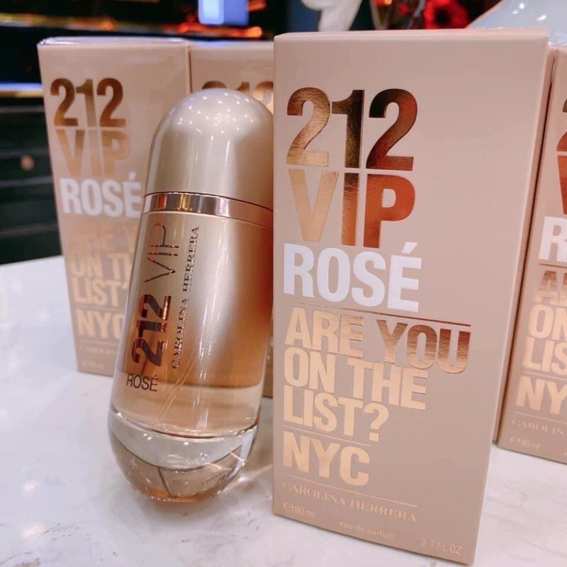 Nước hoa nữ Carolina Herrera 212 Vip Rose, nước hoa thơm lâu