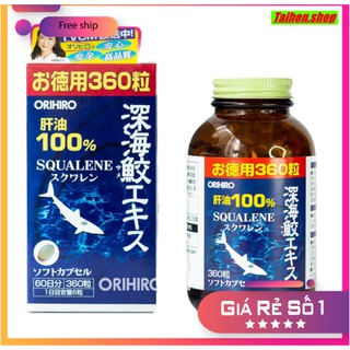 Viên Uống Sụn Vi Cá Mập Orihiro Squalene Nhật Bản , Dầu Gan Cá Mập Orihiro Deep sea Shark liver oil extract Cap Nhật Bản