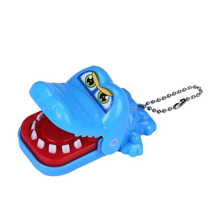 Đồ chơi khám răng cá sấu mini 8cm nhiều hình dáng có móc khóa dễ mang theo