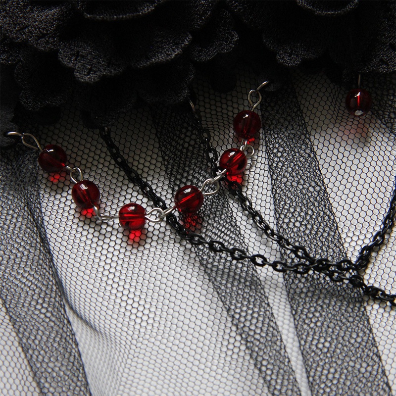 Flgo Băng Đô Cài Tóc Hình Vương Miện Màu Đen Phong Cách Gothic