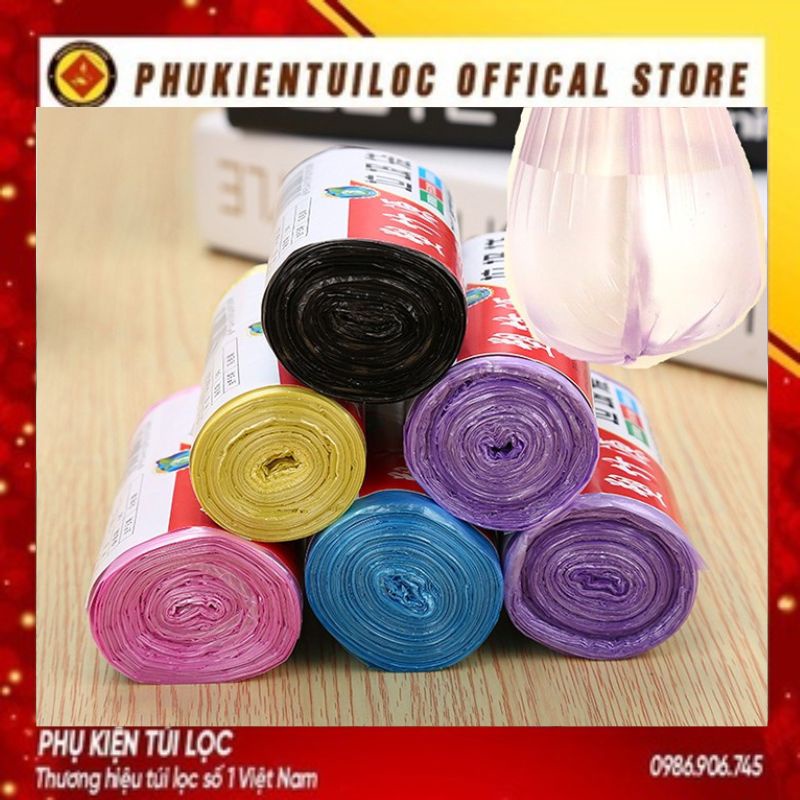Cuộn 30/100 Túi Đựng Rác Rẻ 280đ/Chiếc - Bao Bịch Nilon Bọc Rác Nhiều Màu - Size 45x50cm- Phukientuiloc.com