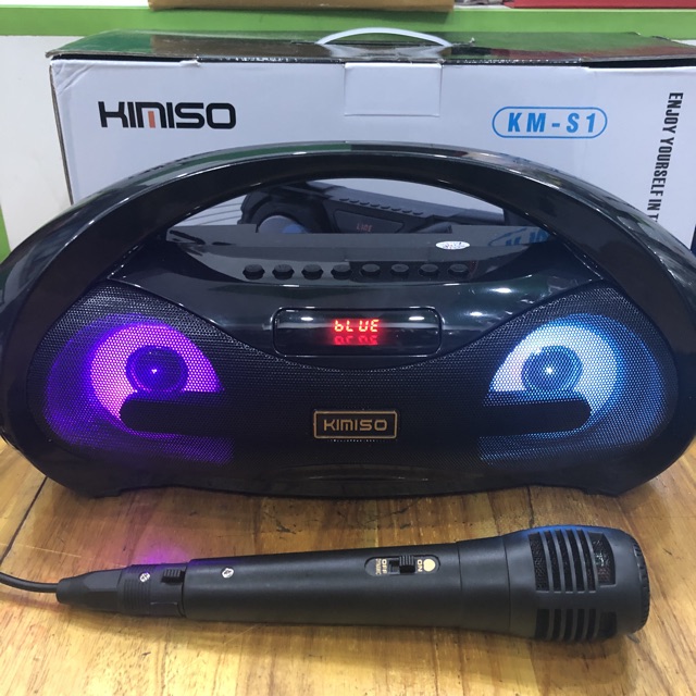 Loa Karaoke Bluetooth KIMISO KM-S1 Chính hãng - Tặng kèm( Mic hát Karaoke+Cóc sạc 5V- USB 4Gb)