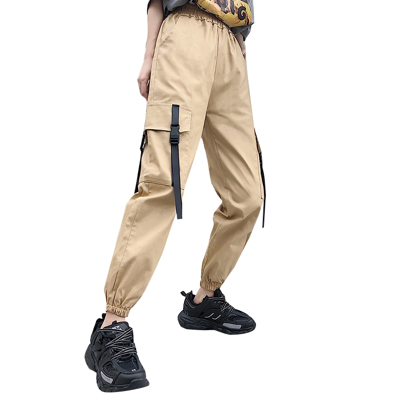 Quần dài lưng cao kiểu dáng thể thao thời trang phong cách Hàn Quốc cho nữ | BigBuy360 - bigbuy360.vn