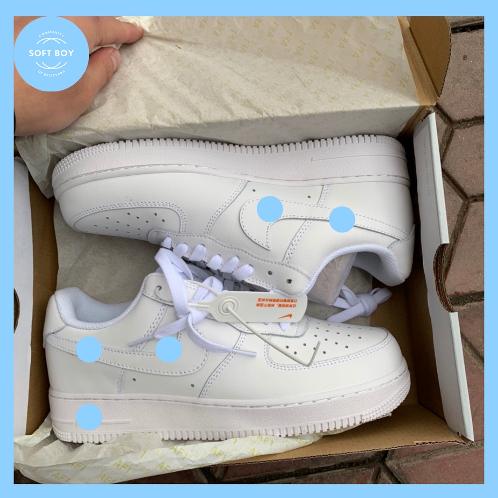 Giày thể thao nam nữ AF1 trắng - Giày Air Force 1- AF1 white giá rẻ, phong cách soft boy .