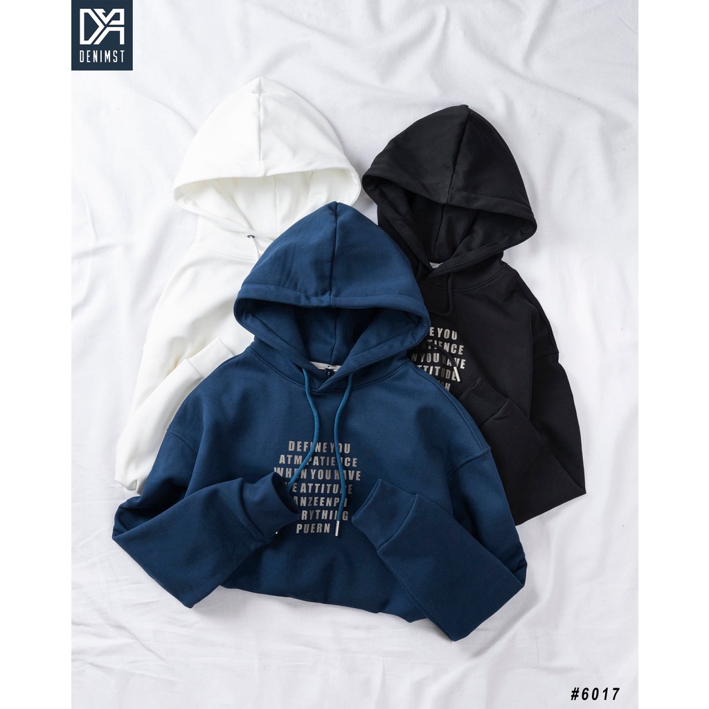 Áo Hoodie Nam DEFI DENIMST 6017 Chất Liệu Nỉ Nhung, Dáng Suông