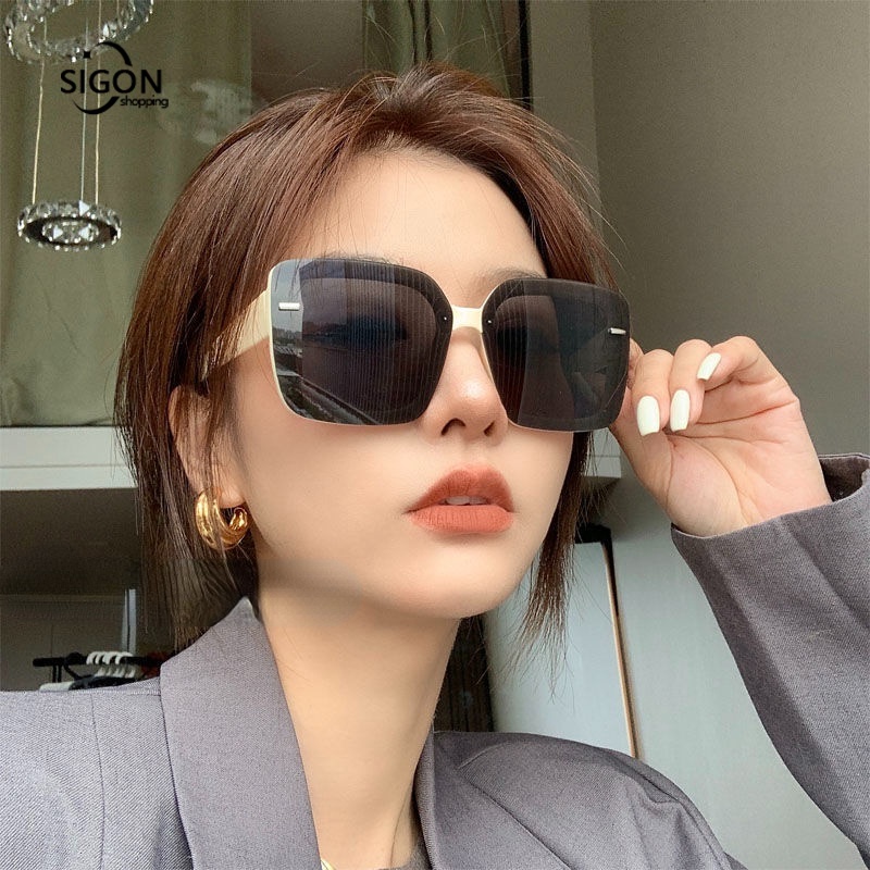 Kính Mát Gọng Vuông Lớn Phong Cách Retro Thời Trang Cho Nam Và Nữ