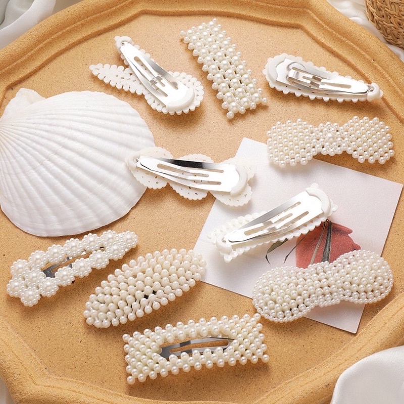 Set 5c Kẹp tóc Hàn Quốc đinh hạt trai cho các nàng thơ