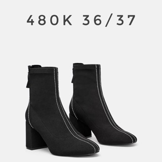 Boot zara chỉ trắng
