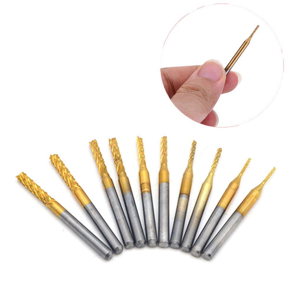 Lưỡi Phay Cắt PCB Bằng Cacbua Chất Lượng Cao Tiện Dụng|10 Chiếc Công Cụ Khắc 0.8-3.175 mm