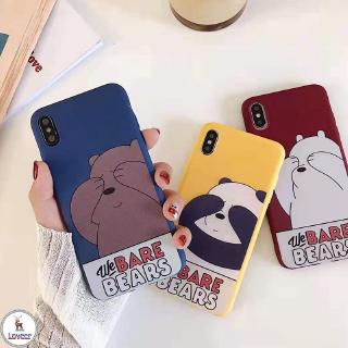 Cute We Bare Bear Couple Cartoon Soft TPU Case for IPhone X XS Max XR 6 6s 7 8 Plus
