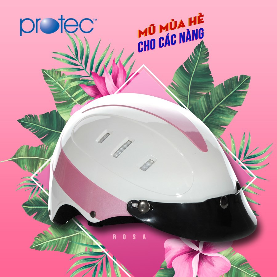 Nón Bảo Hiểm Nửa Đầu Protec Rosa RLW Phối Màu - Size L