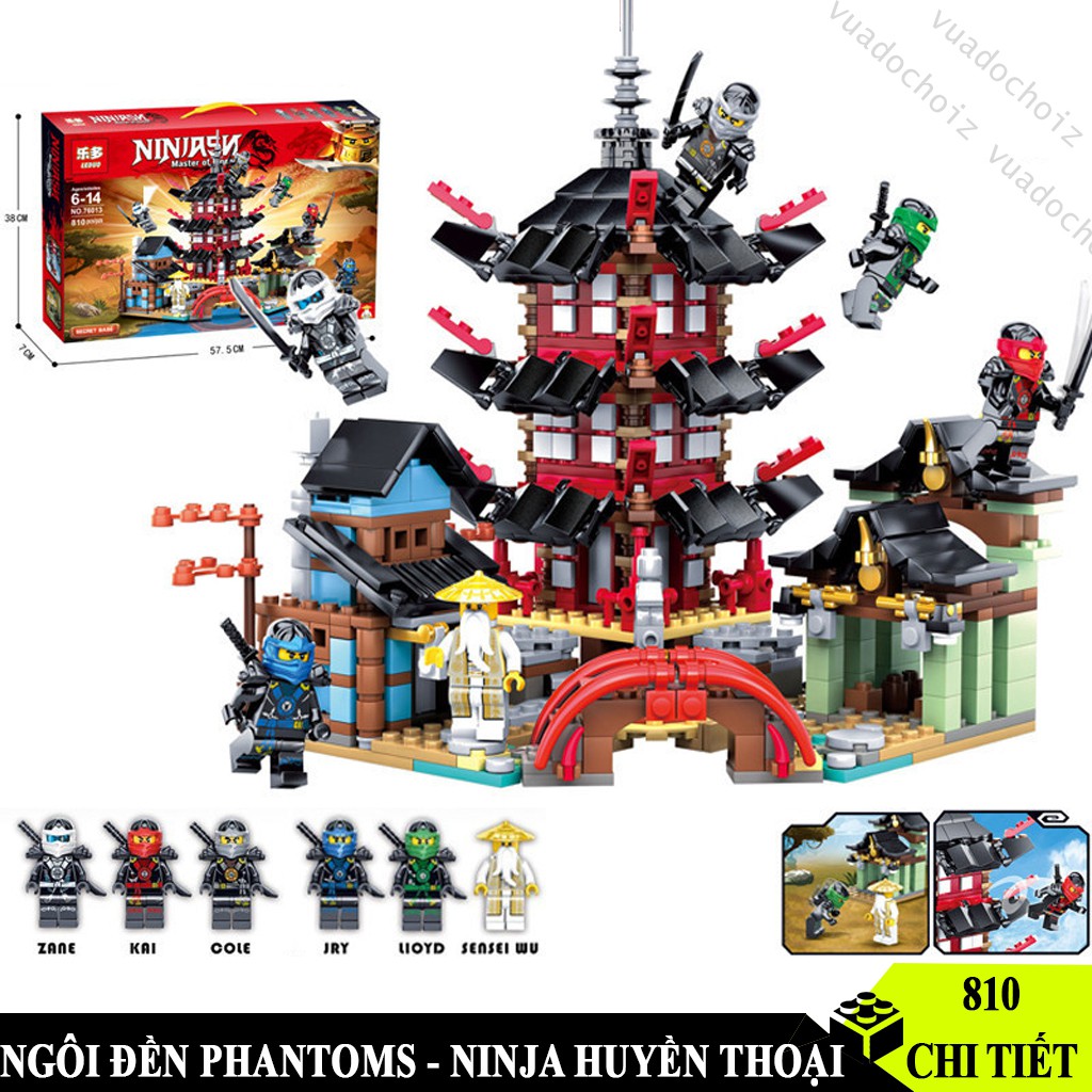 [810 CHI TIẾT] Bộ Đồ Chơi Lego Ninjago Ngồi Đền Huyền Thoại Kèm 6 Nhân Vật Lego Ninja