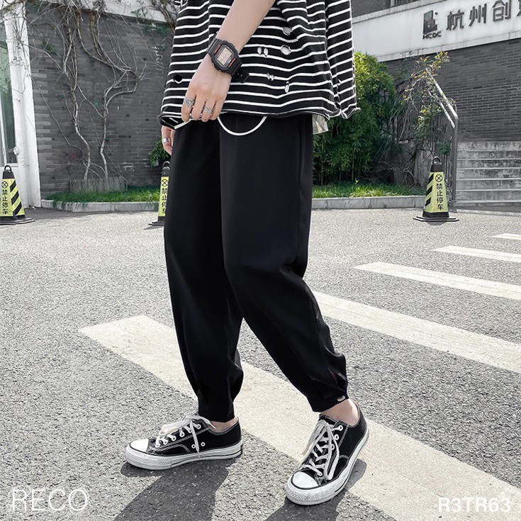 Quần vải nam Hàn Quốc cao cấp dáng rộng Trousers Loose R3TR63 Unisex