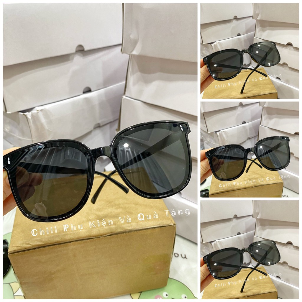 K14 - Kính mát nam nữ, mắt kiếng râm thời trang chống nắng du lịch kính đen 2 chấm dài | BigBuy360 - bigbuy360.vn