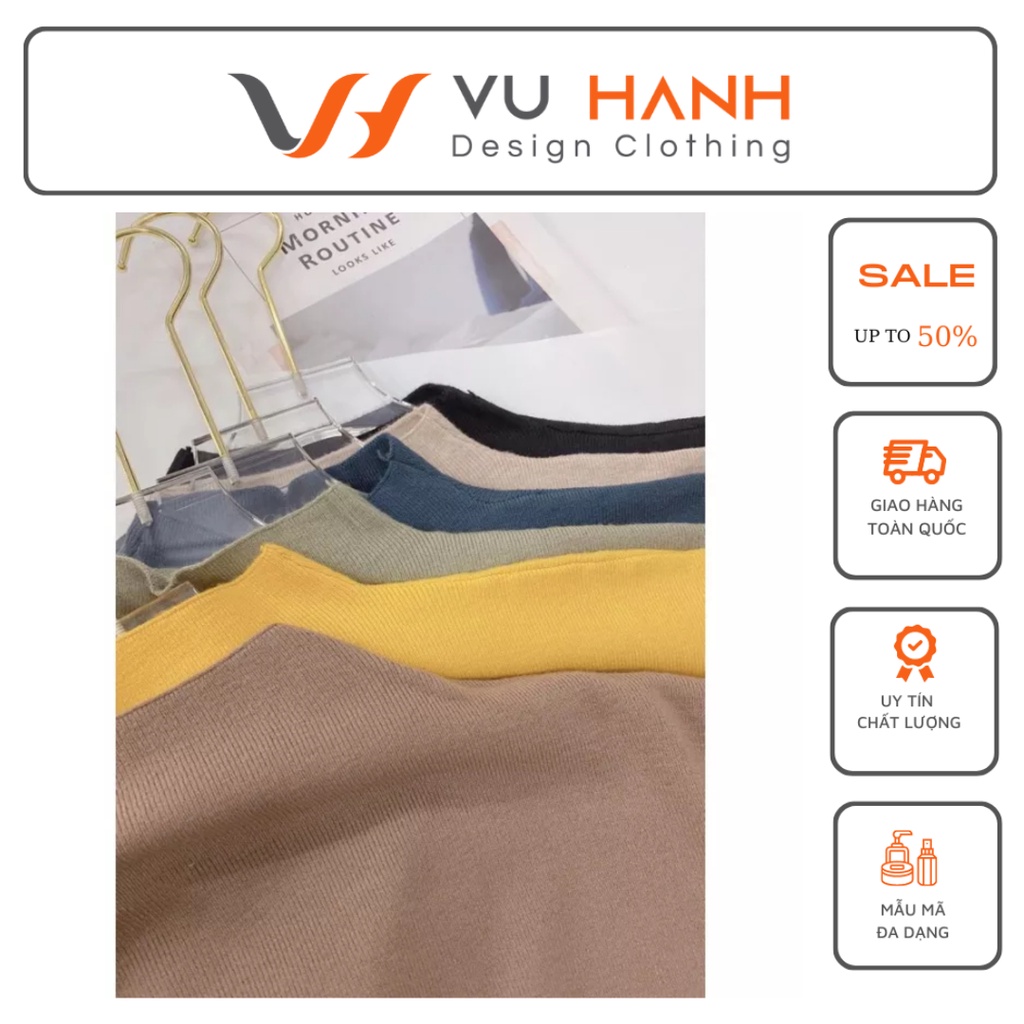 H22 Len hến cổ cao cánh dơi, len cánh dơi freesize 38-65kg | Shop Vũ Hạnh