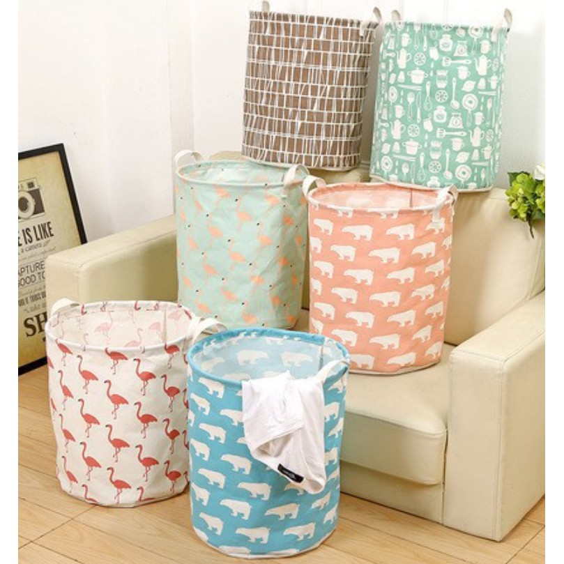 Giỏ vải đựng đồ gấp gọn tiện dụng loại lớn