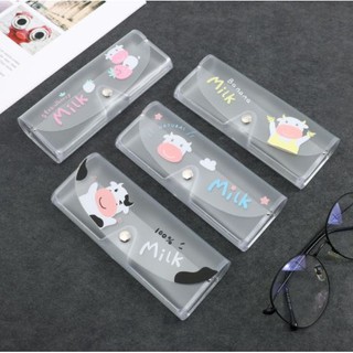 Hộp kính nhựa mềm trong suốt họa tiết Bò sữa