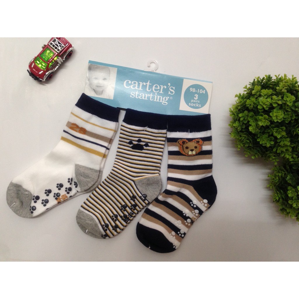 set 3 đôi vớ carter nhiều size cho bé trai, bé gái