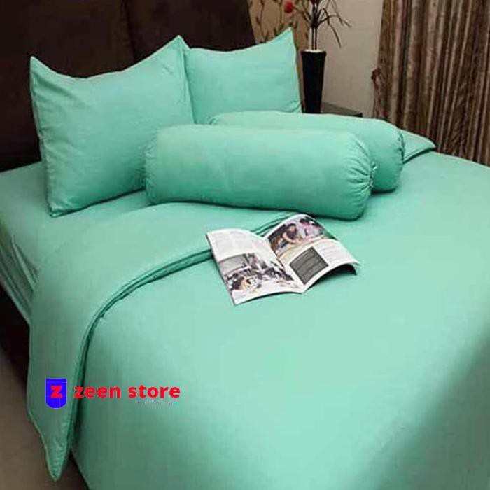 Ga Trải Giường Vải Lanh Màu Xanh Lá Nhạt Kích Thước 180x200 / 160x200 - 180x200 cm