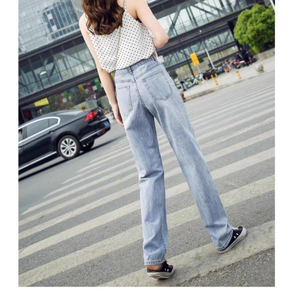 Quần jean bò ống rộng quần jean bò ống suông jeans nữ cạp cao hot nhất 2022 HoHaJean22 | BigBuy360 - bigbuy360.vn