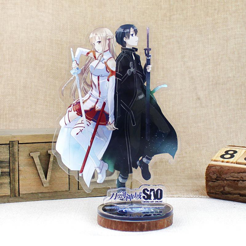 Mô hình nhân vật mica standee Sword Art Online Đao kiếm thần vực in hình anime chibi trang trí trưng bày