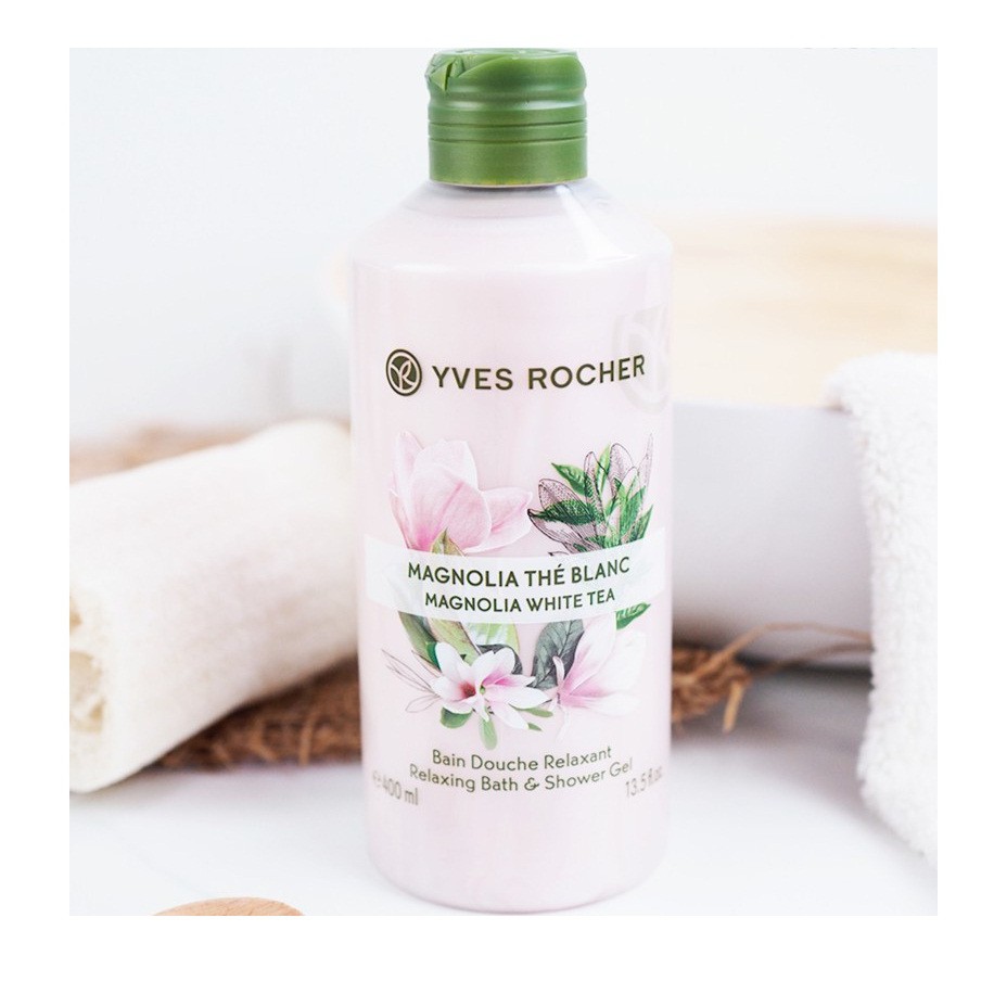 [CHÍNH HÃNG] Sữa Tắm Yves Rocher Magnolia White Tea Relaxing Bath & Shower Gel 400ml