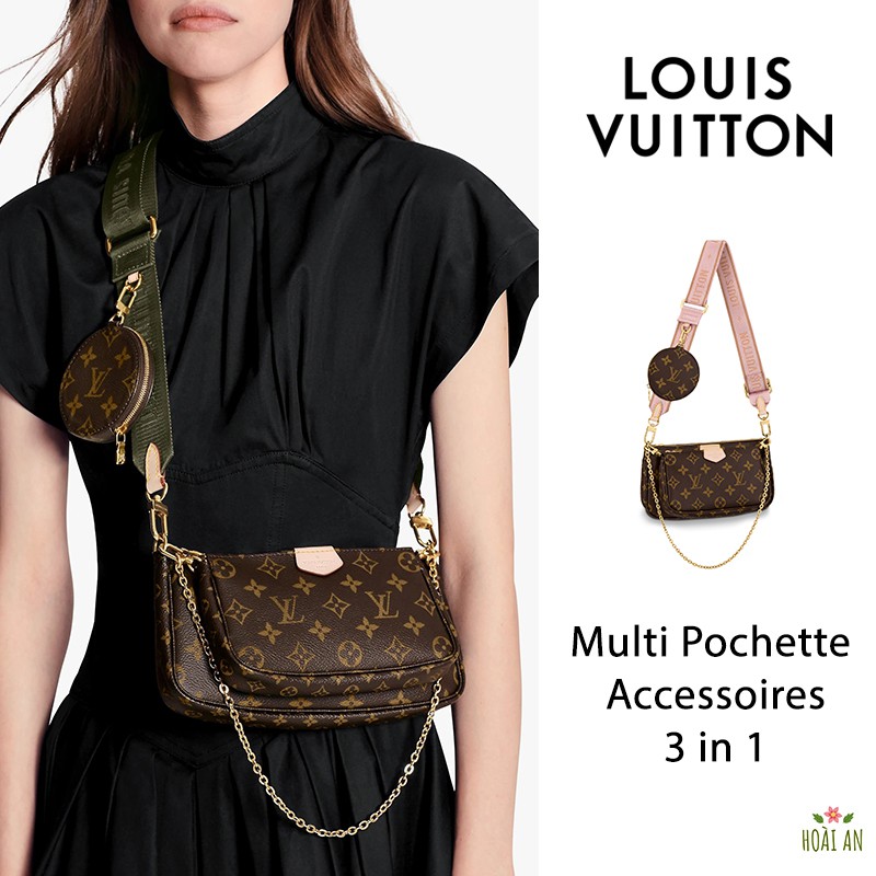 Túi LV 3 Chi Tiết - Super Full Box Size 22 - Multi Pochette Accessoires