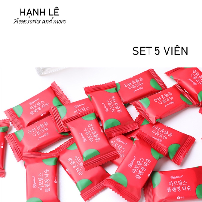 Khăn nén viên kẹo Hàn Quốc du lịch chất liệu cotton