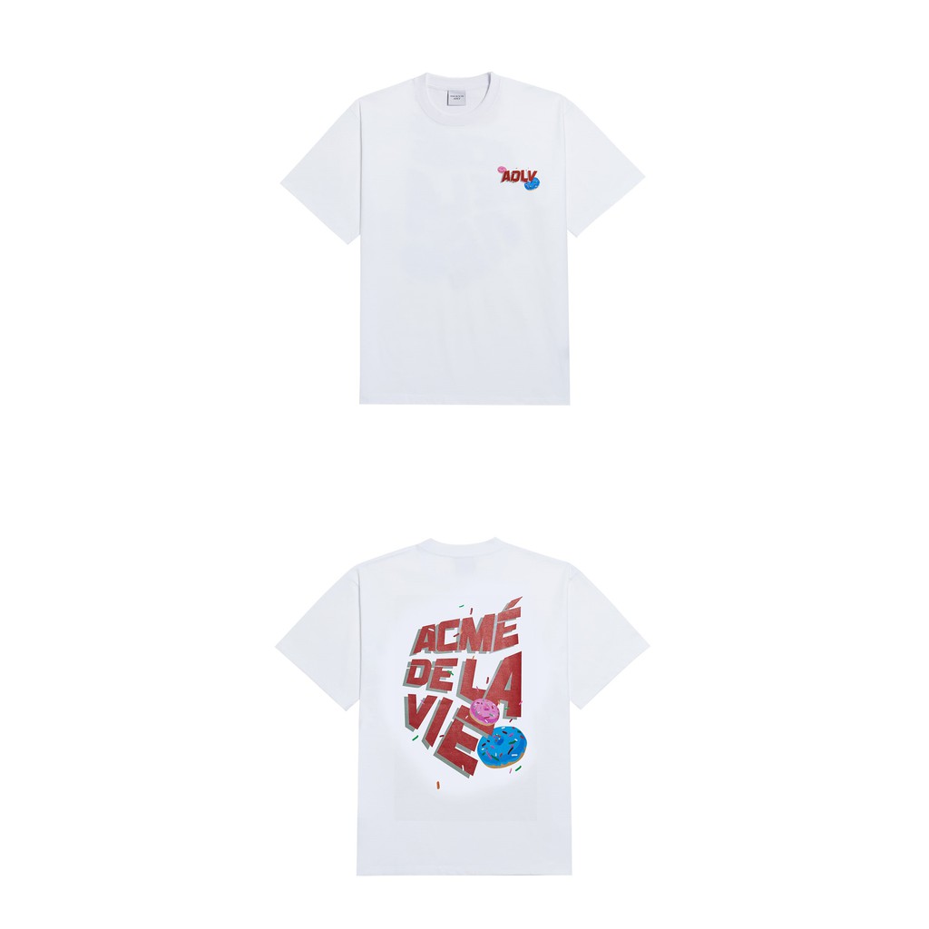 Áo thun ngắn tay cổ tròn ADLV Red Big Logo Donut White Trắng ADLV Unisex