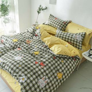 Bộ Chăn Ga Gối Tim Đôi Cotton Poly