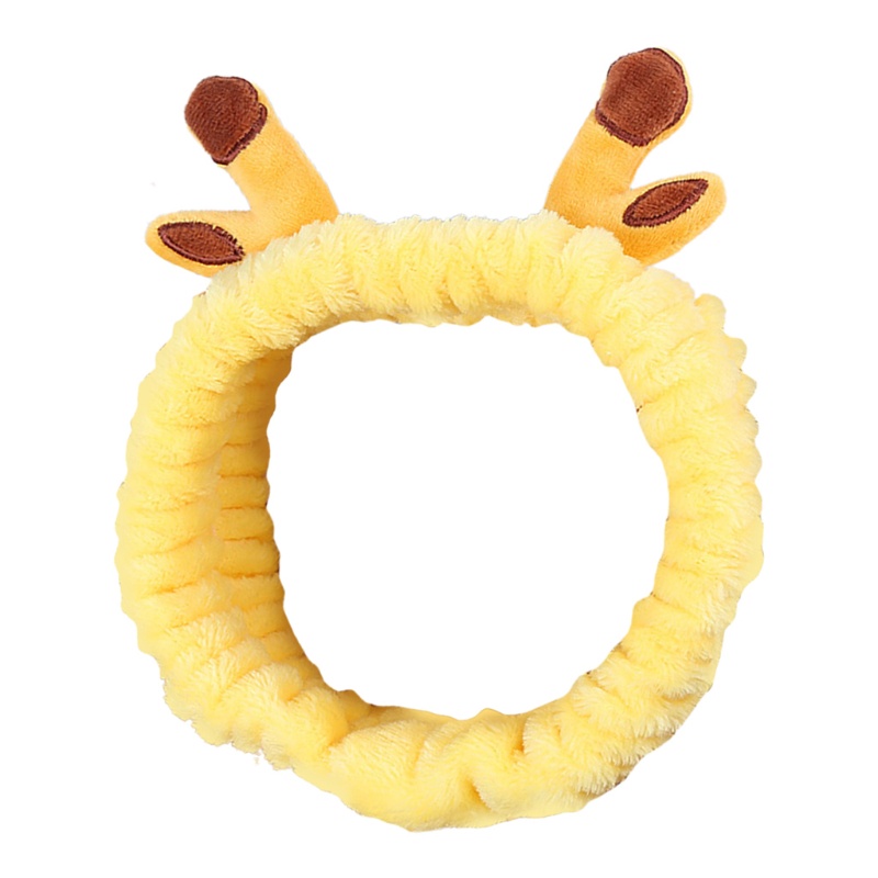 Băng Đô Vải Lông Co Giãn Kiểu Tai Thú Hoạt Hình / Trái Cây Dễ Thương Dùng Khi Rửa Mặt / Trang Điểm