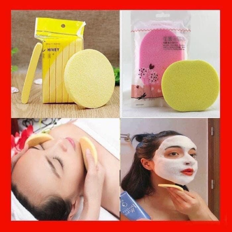 Bông nở rửa mặt . Túi 12cái