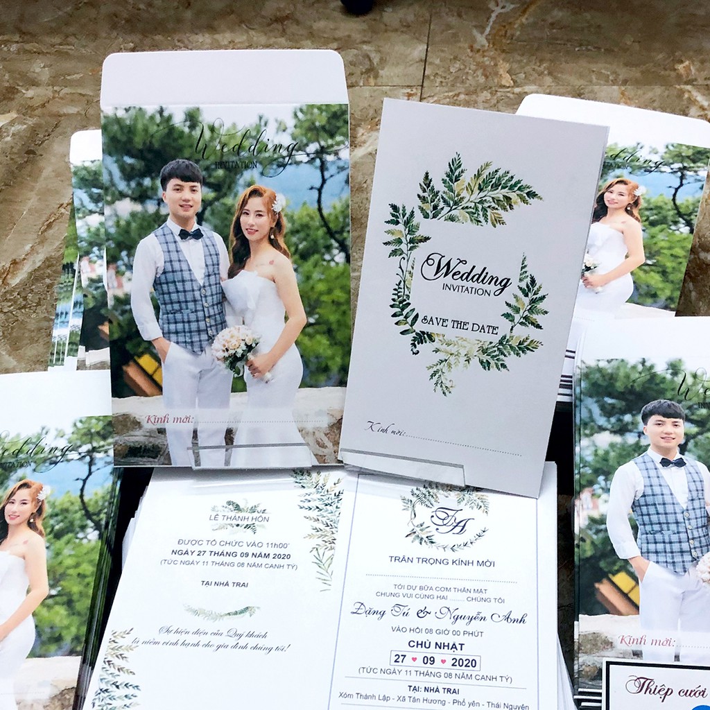 THIỆP CƯỚI PHONG BÌ IN ẢNH VIP