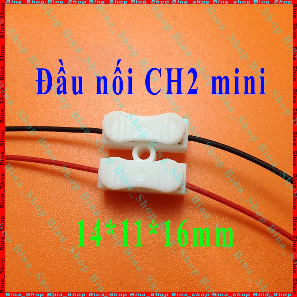 Đầu nối CH2 mini 14*11*16.8mm, Cút nối nhanh dây điện