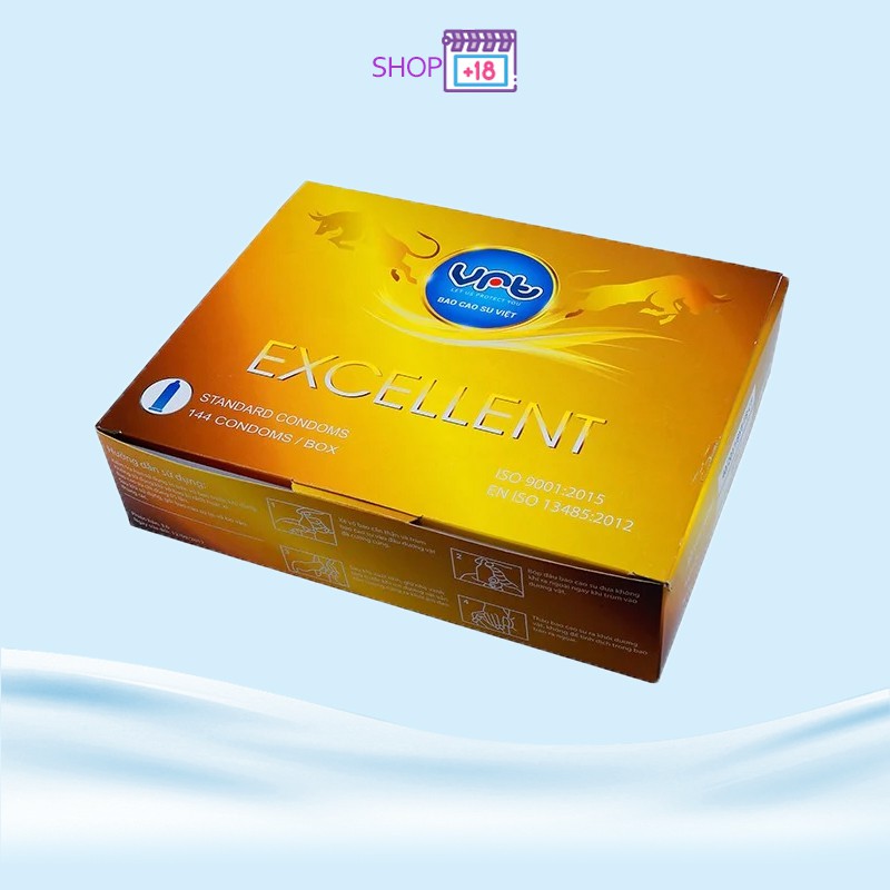 [ bcs]10 Bao Cao Su VRT Excellent - Hàng Việt Nam Chất Lượng Cao - Trơn Mỏng - Sử Dụng Gia Đình Khách Sạn