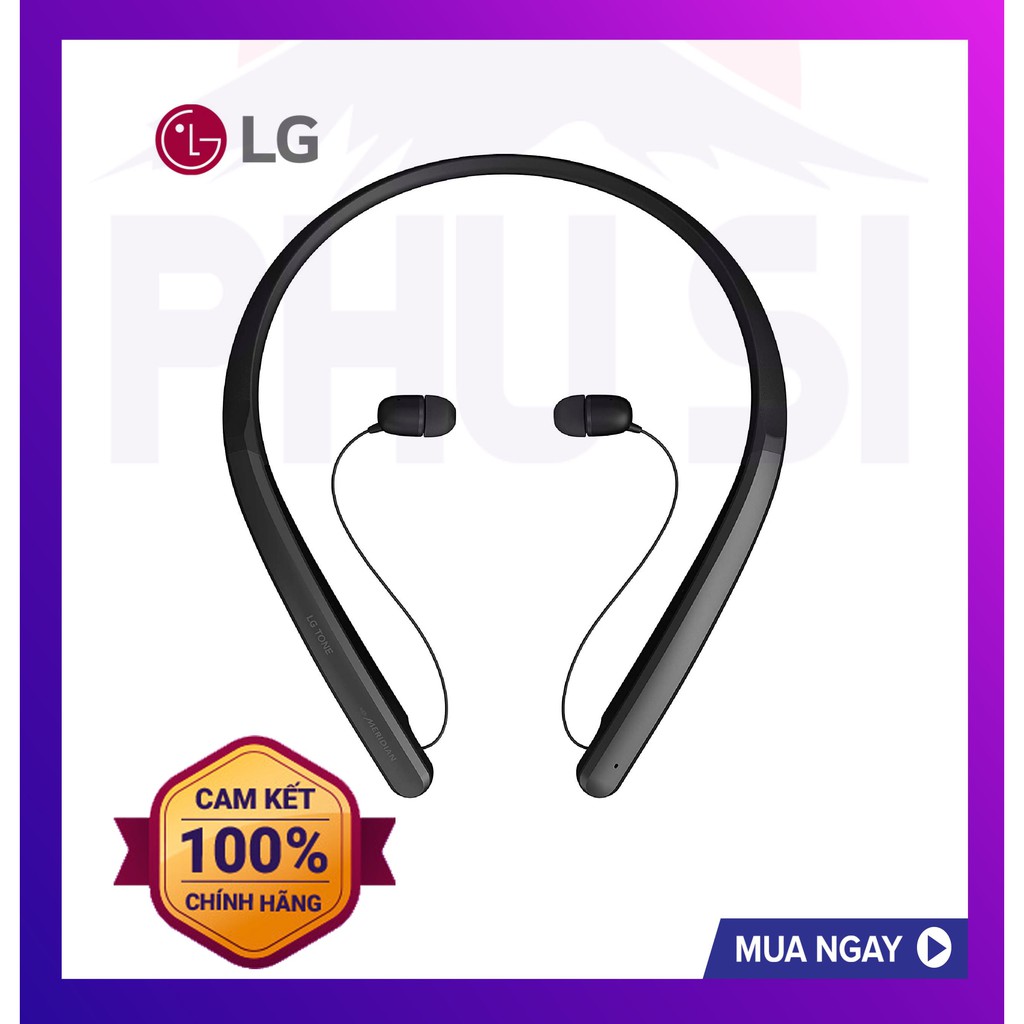 Tai Nghe Bluetooth LG TONE Flex HBS-XL7 - Hàng Chính Hãng - Màu Đen