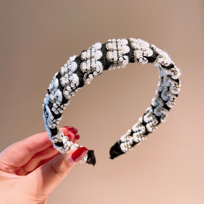 Băng Đô Cài Tóc Đính Ngọc Trai Giả Phong Cách Retro Dành Cho Nữ