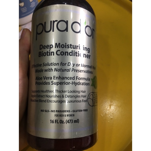 Dầu Xả Biotin Dưỡng Ẩm Sâu PURA D'OR (16oz) 473ml