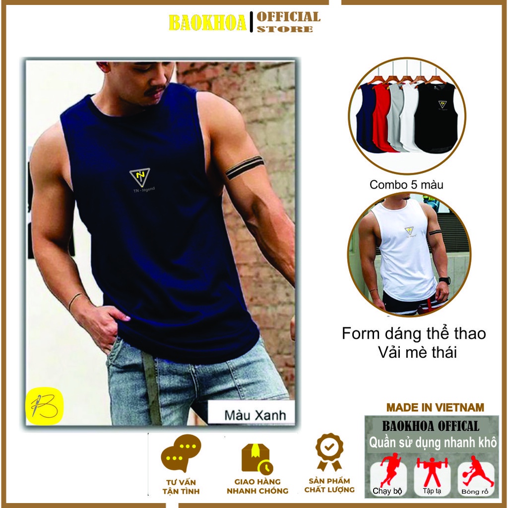 Áo 3 lỗ sát nách thoáng mát thể thao nam in ngực legend BAOKHOA_OFFICIAL size M-2XL