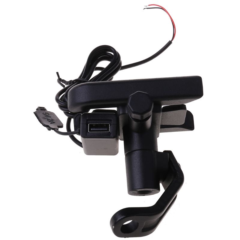 Giá đỡ kẹp điện thoại Hoco CA101 CA93 chống nước, ô dù che mưa, công tắc kèm sạc 12V - Chính hãng cho xe máy, mô tô