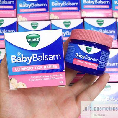 Dầu Bôi Giữ Ấm Giảm Ho Cho Trẻ Vicks Baby Balsam 50g