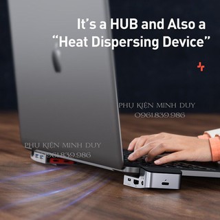 HUB chuyển đổi Baseus Armor Age Type-C Bracket Multifunctional HUB Adapter for MacBook Pro Thunderbolt 3 New Combined
