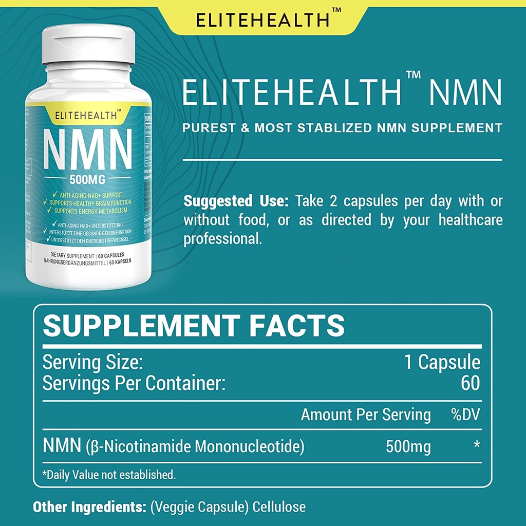 Viên NMN 500mg Starhonor chống lão hóa, sửa chữa tế bào Nicotinamide mononucleotide