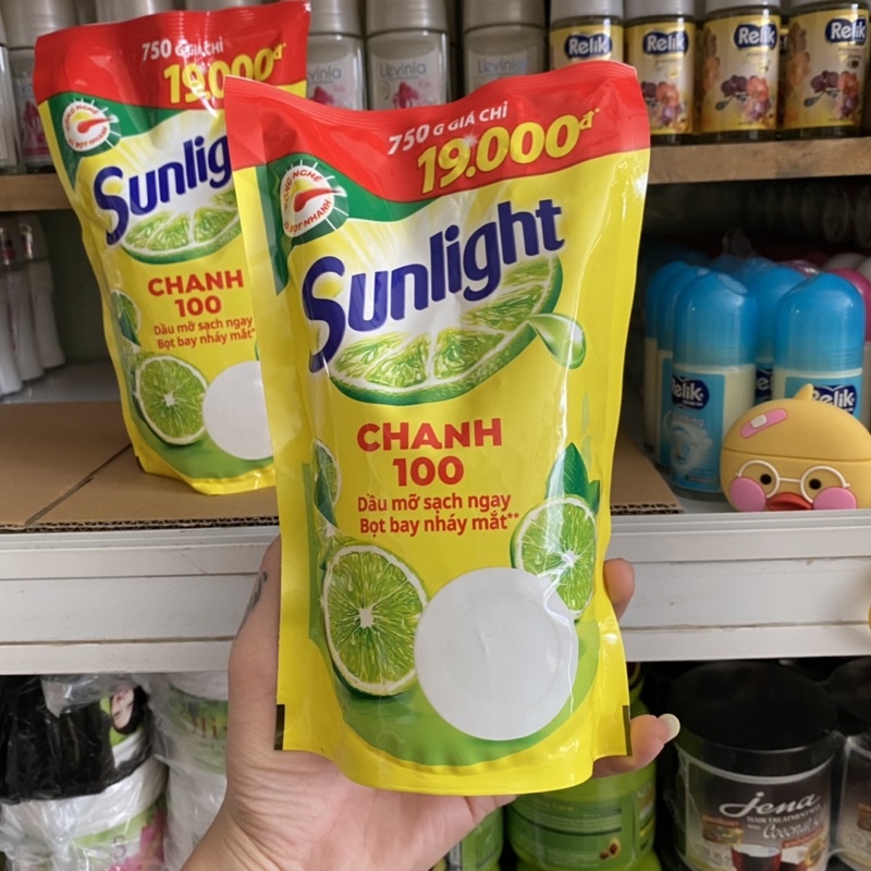 Nước rửa chén Sunlight Chanh 100 túi 750g