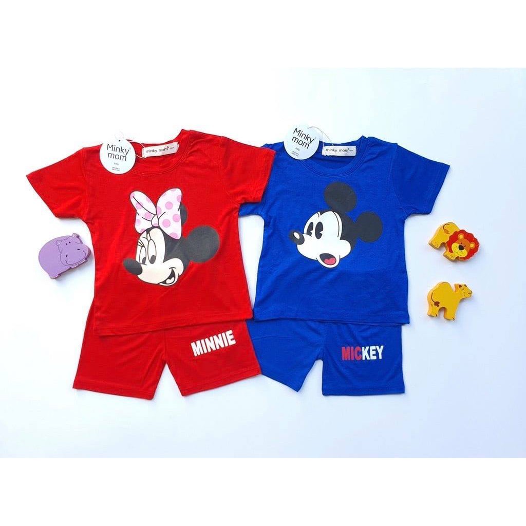 Bộ cộc tay cho bé  Bộ cộc tay DISNEY cho bé trai bé gái  chất thun lạnh cao cấp siêu mềm siêu mát